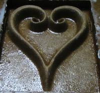 Heart production by CNC milling machine